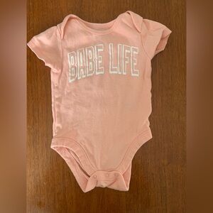FREE 😊 Old Navy Pink Bodysuit Babe Life size 6-12m